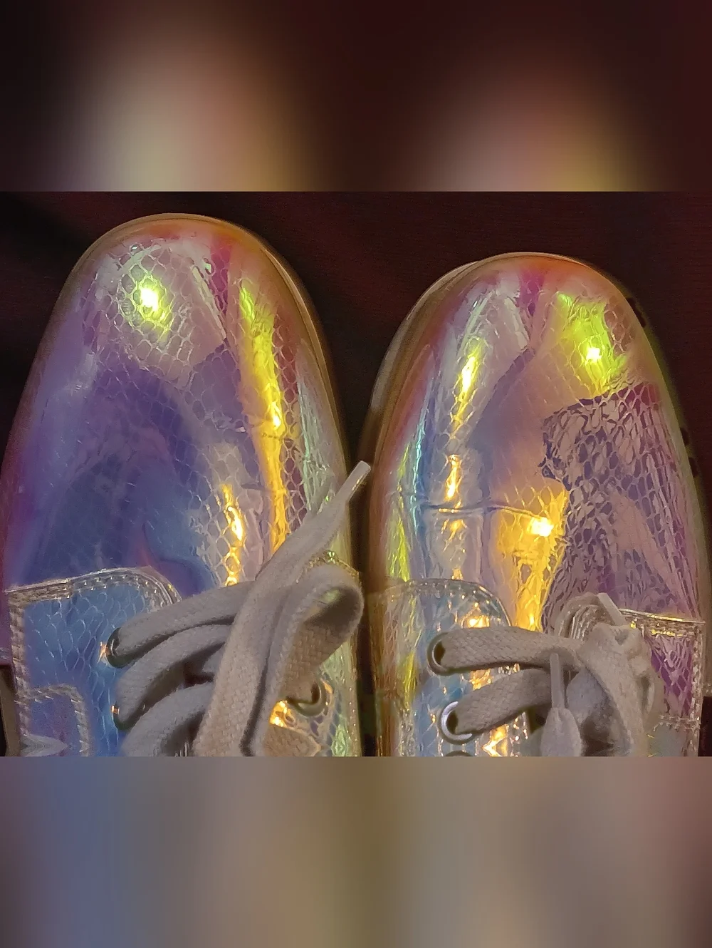 ALDO - Iridescent Snakeskin Lace-Up Cutout Platform Shoe - Women's 8 (US) - Picture 6 of 8